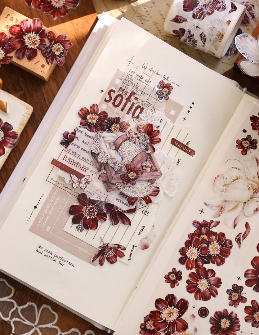 Xiaobaijia Tape - Crimson Bloom