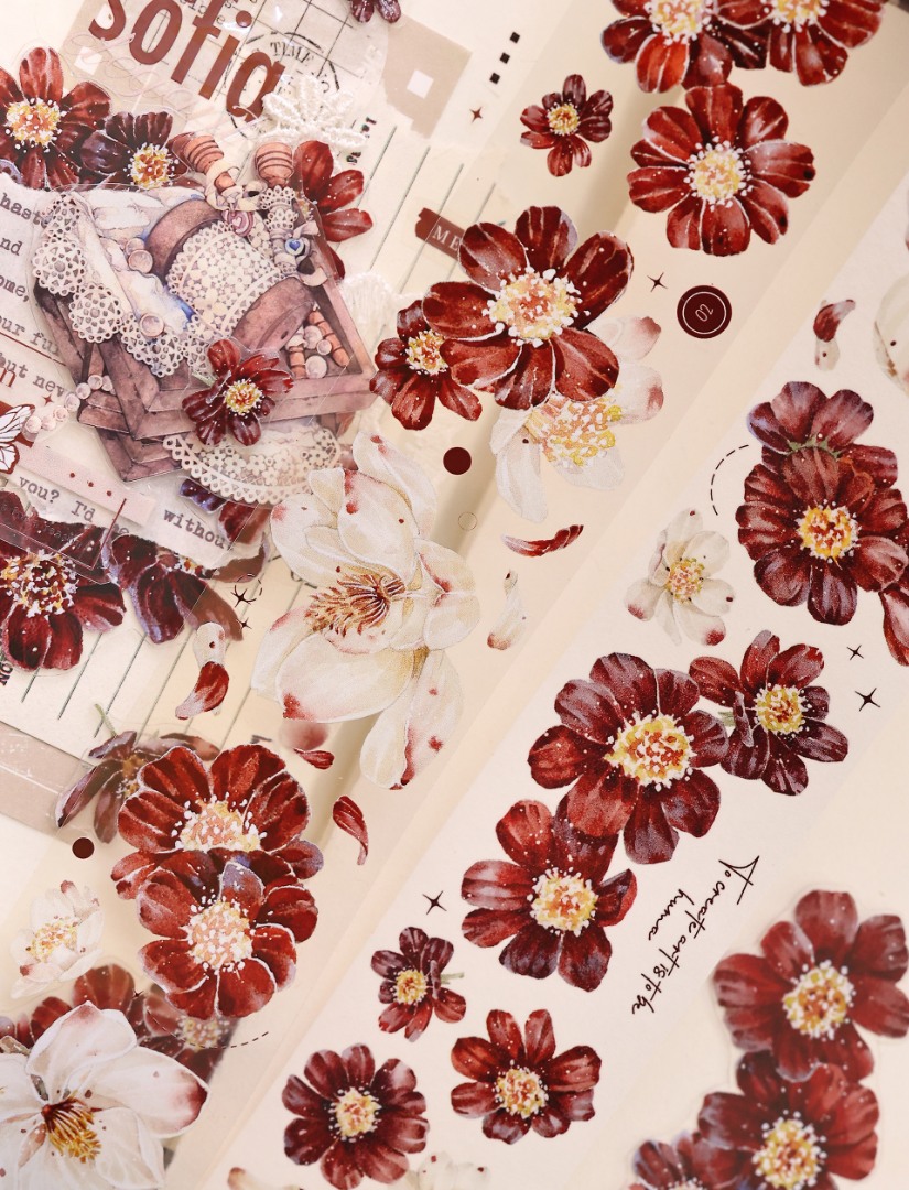 Xiaobaijia Tape - Crimson Bloom