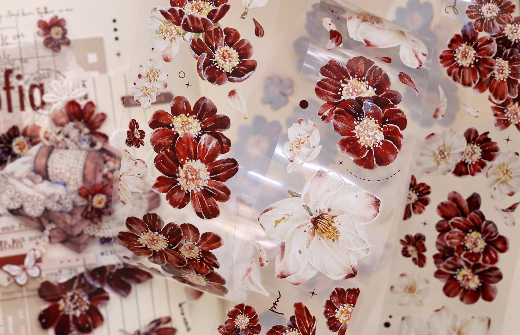 Xiaobaijia Tape - Crimson Bloom