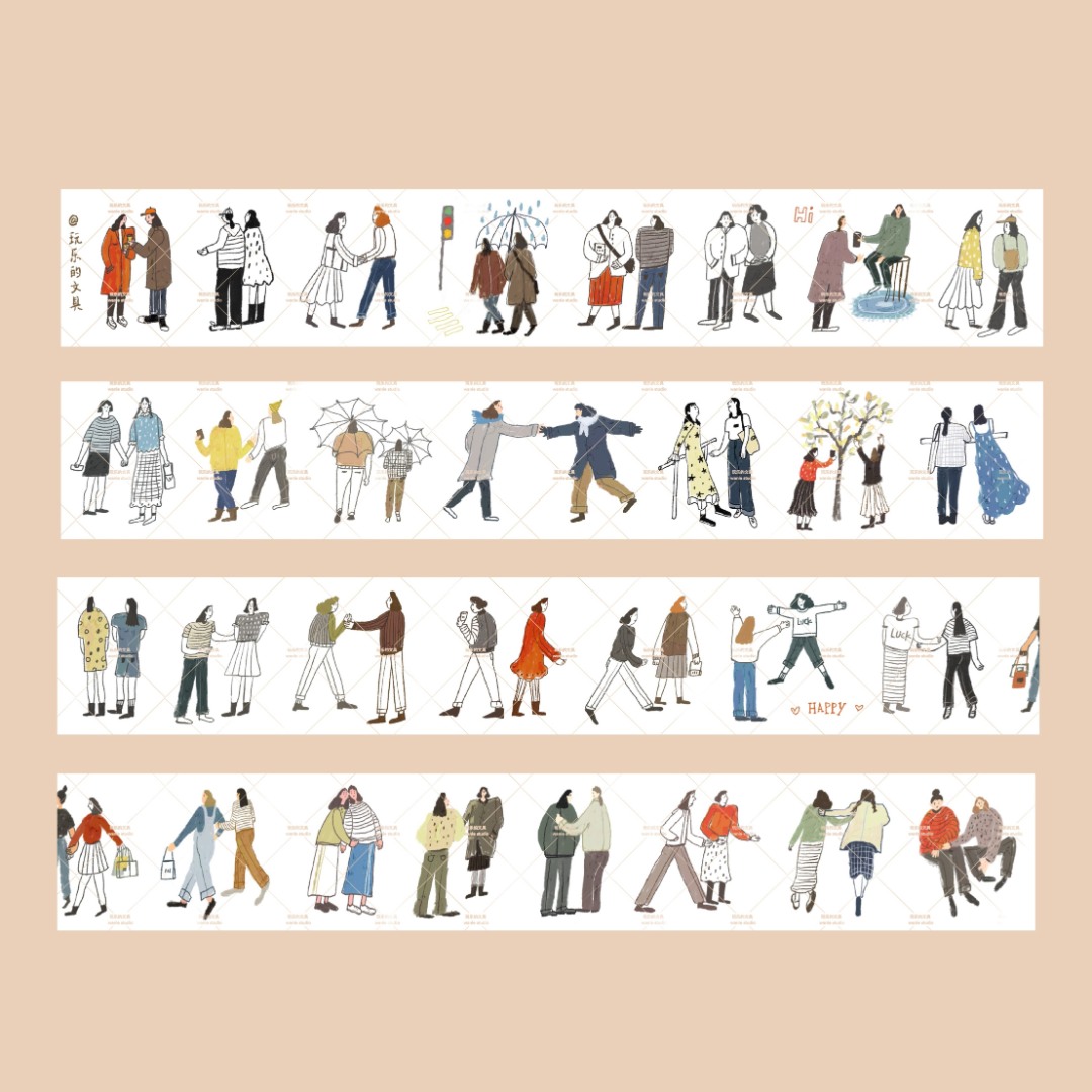 Wanle Studio Die-Cut Washi Tape - The Two Of Us