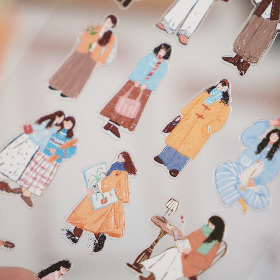 Wanle Studio Clear PET Stickers -  Early Spring