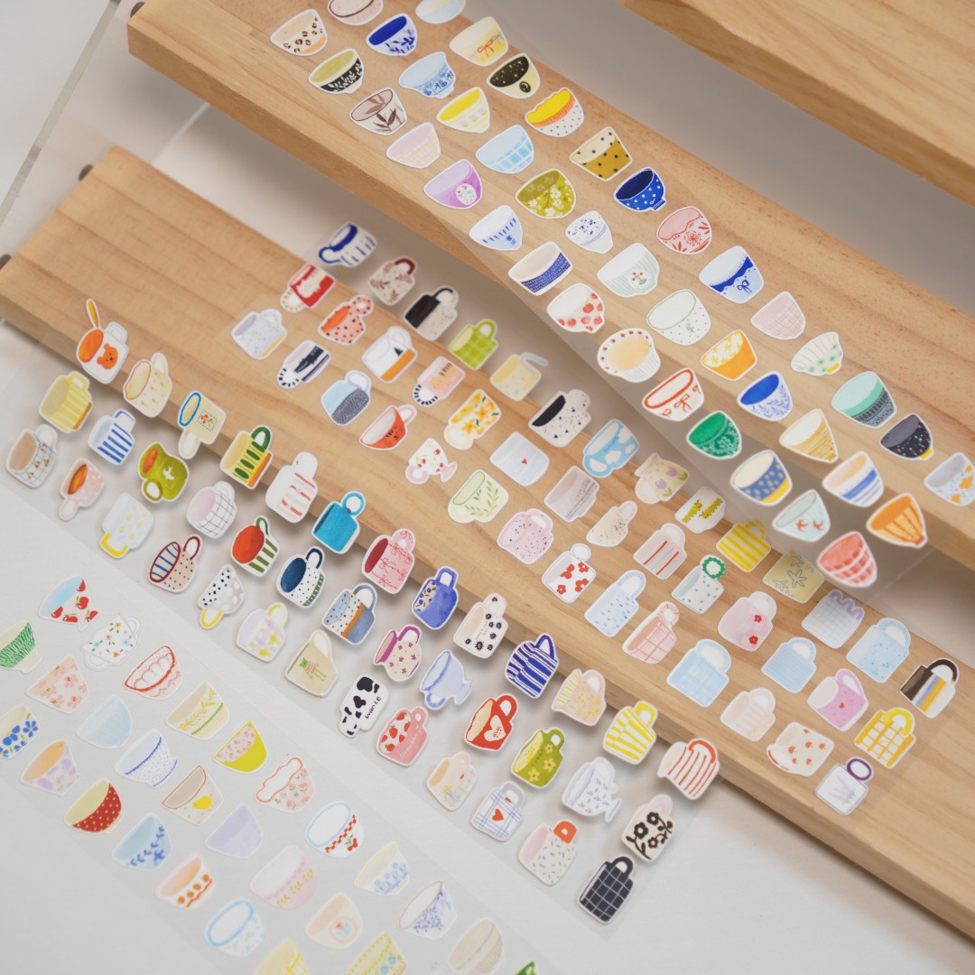 Wanle Studio Die-Cut Washi Tape - Many Mugs And Cups