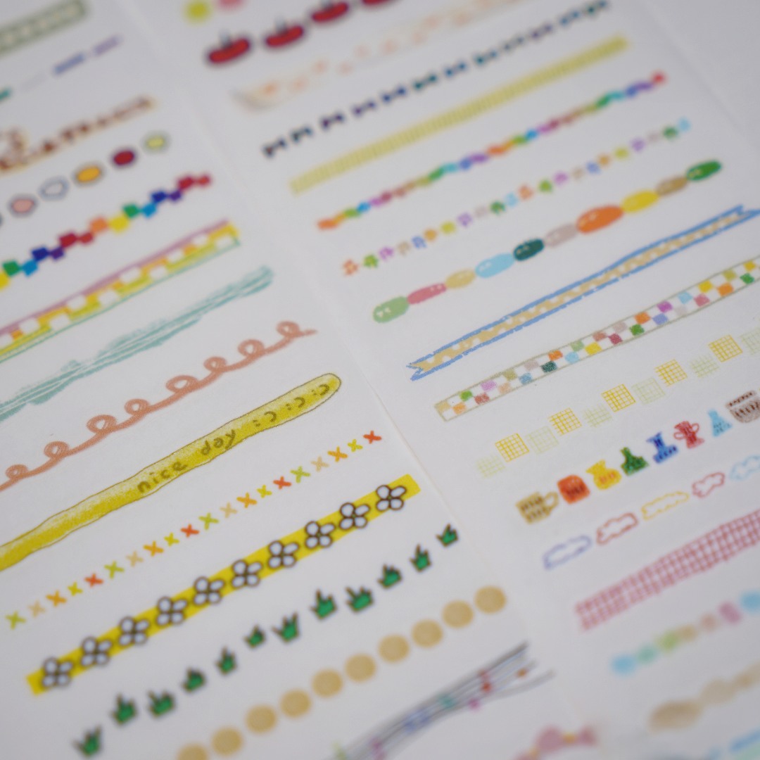 Wanle Studio Die-Cut Washi Tape - Rainbow Line