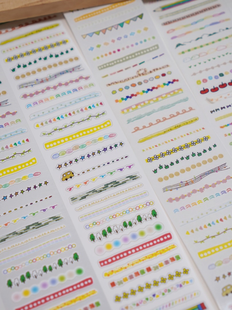 Wanle Studio Die-Cut Washi Tape - Rainbow Line