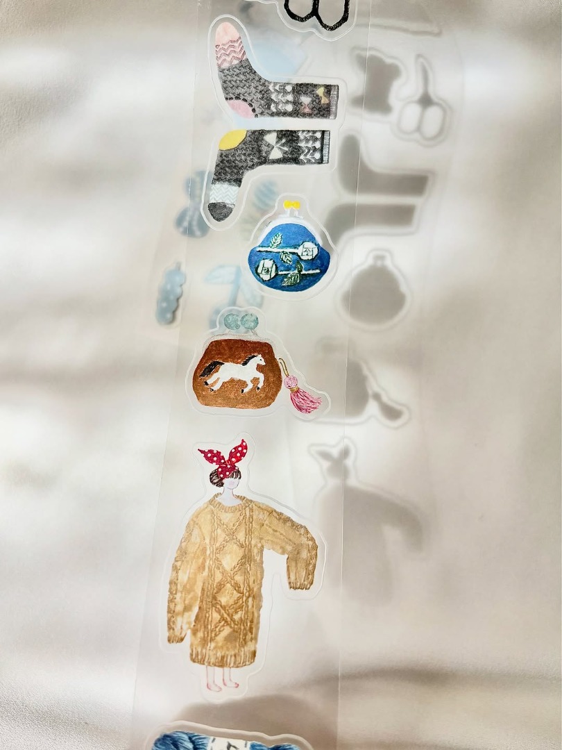 Pion Kiss-Cut Glossy PET Tape Mini Girl - Fabric