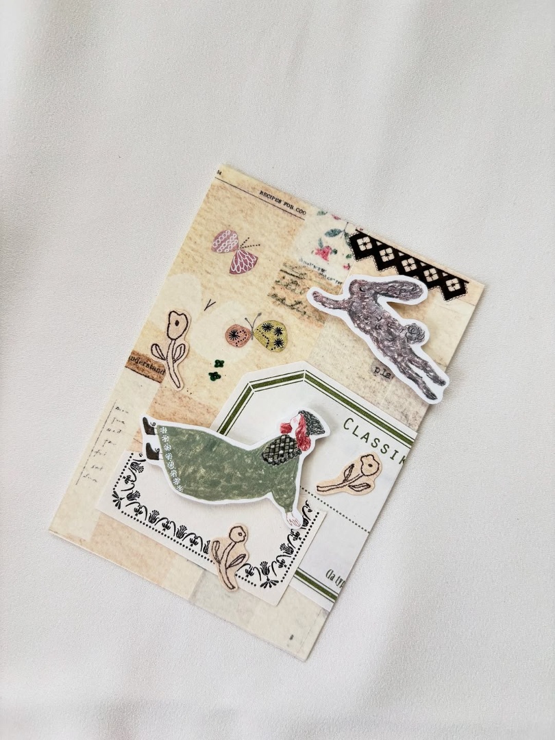 Pion Kiss-Cut Glossy PET Tape Mini Girl - Fabric