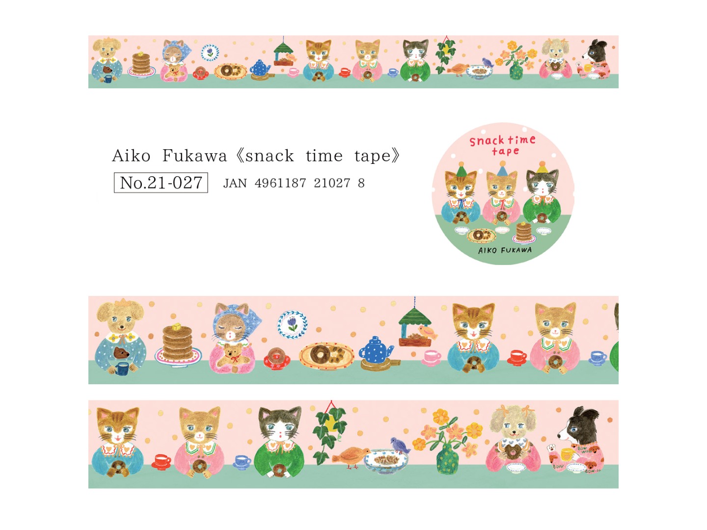Cozyca x Aiko Fukawa Foil-Stamped Masking Tape - Snack Time