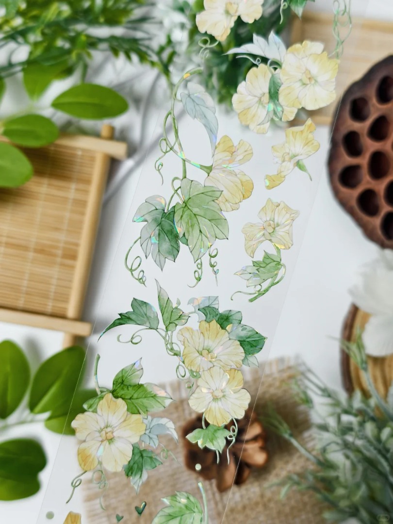 Zhaoxi Studio PET Tape Sample - Silk Gourd Flower