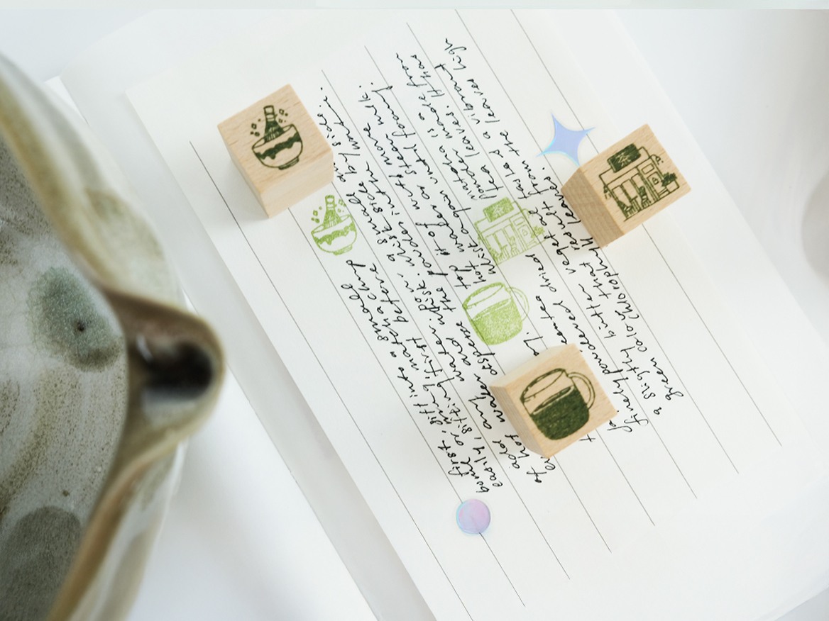 Pre-Order Kurukynki Stamp Day To Day Cafe - Green Whisk