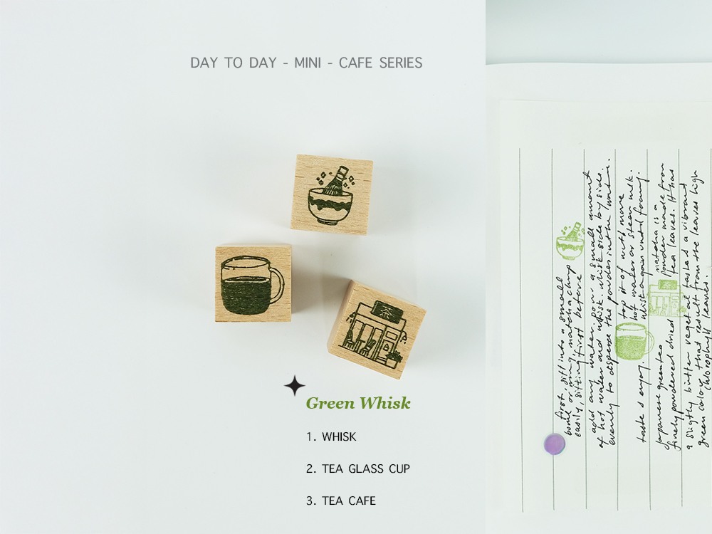 Pre-Order Kurukynki Stamp Day To Day Cafe - Green Whisk