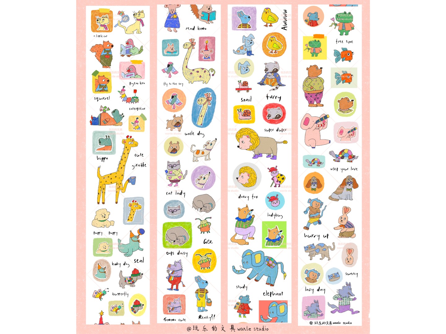 Wanle Studio Kiss-Cut Washi Tape - Weird Zoo