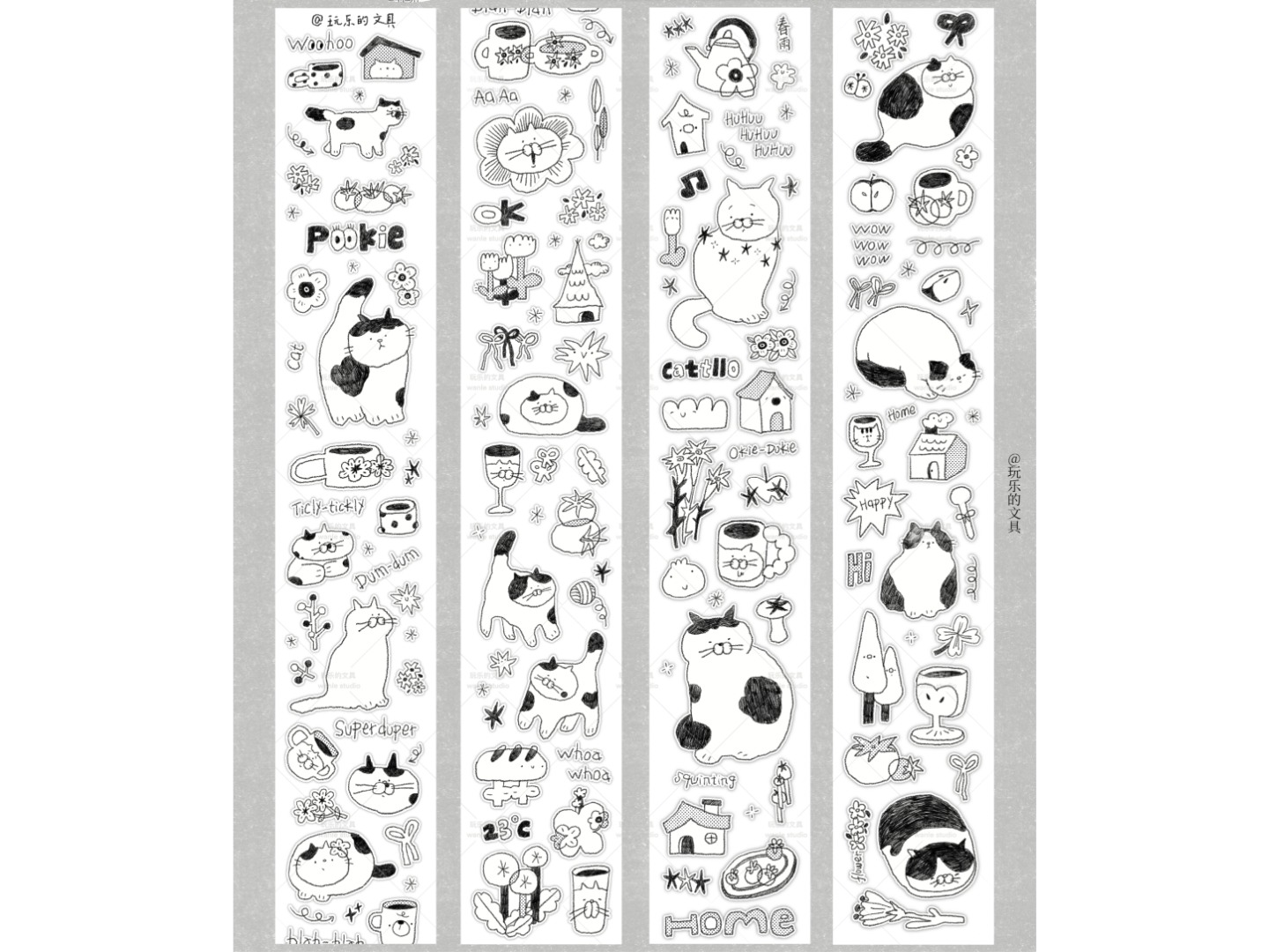 Wanle Studio Kiss-Cut Washi Tape - Black World