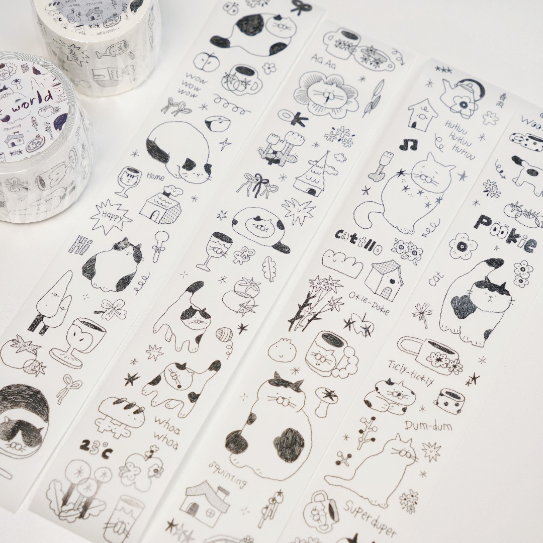 Wanle Studio Kiss-Cut Washi Tape - Black World