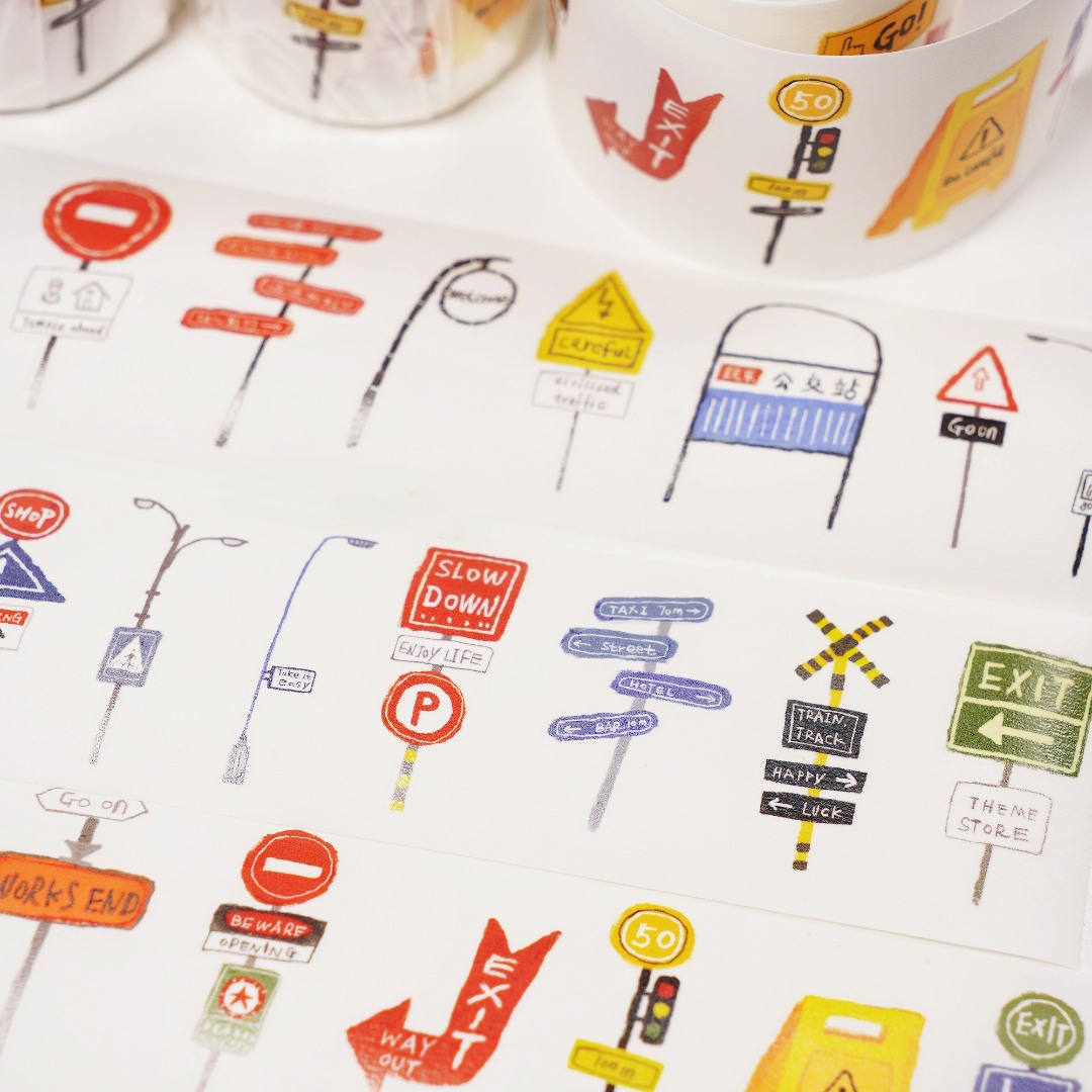 Wanle Studio Kiss-Cut Washi Tape - Many Signs