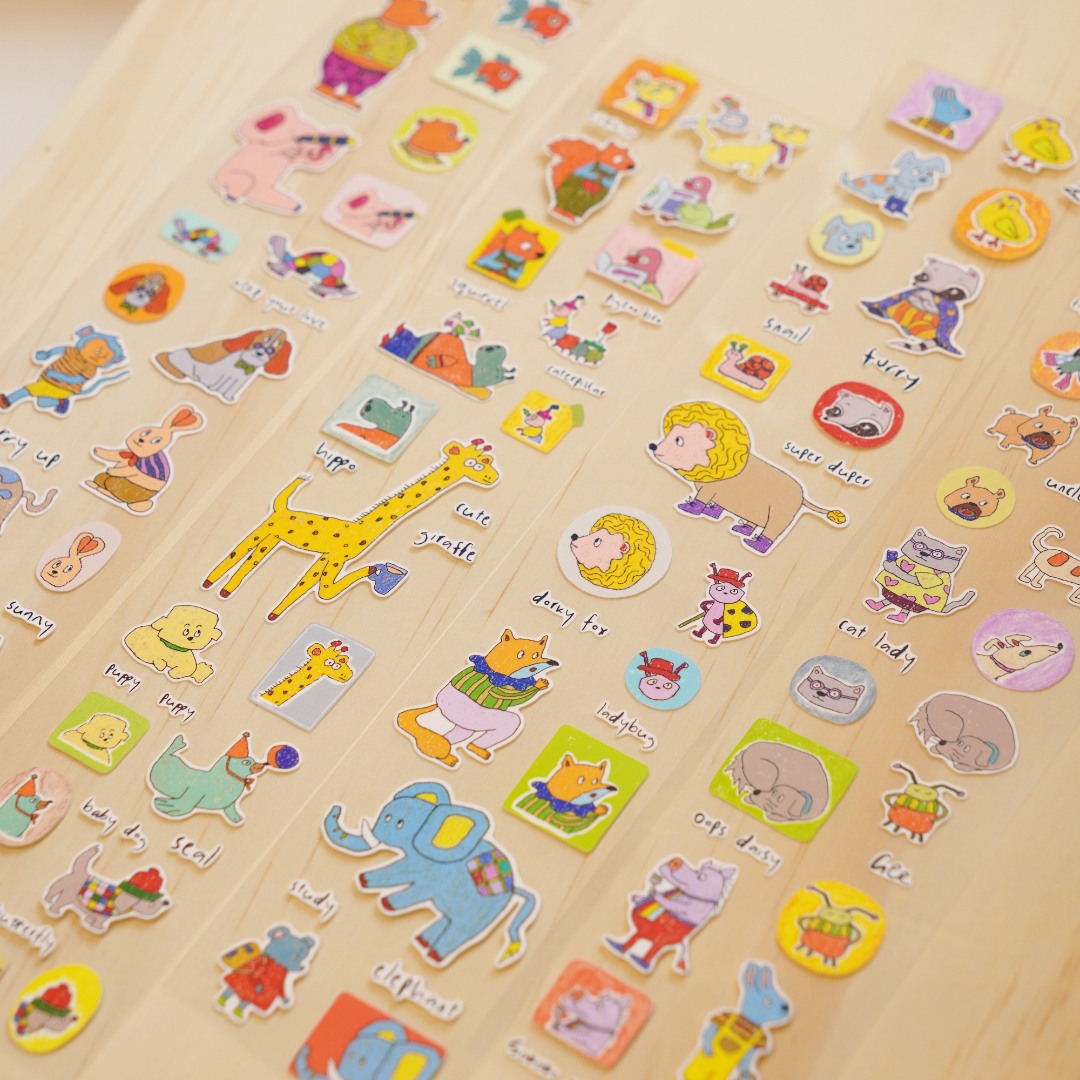 Wanle Studio Kiss-Cut Washi Tape - Weird Zoo