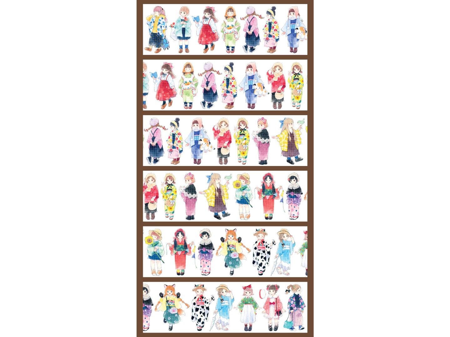 Tian Xiaobao Washi Tape Sample - Those Girls 2