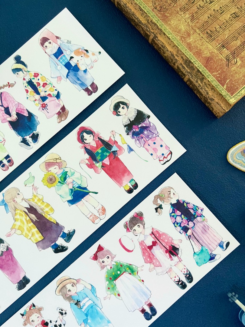 Tian Xiaobao Washi Tape Sample - Those Girls 2