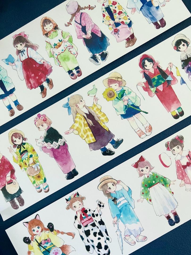 Tian Xiaobao Washi Tape Sample - Those Girls 2