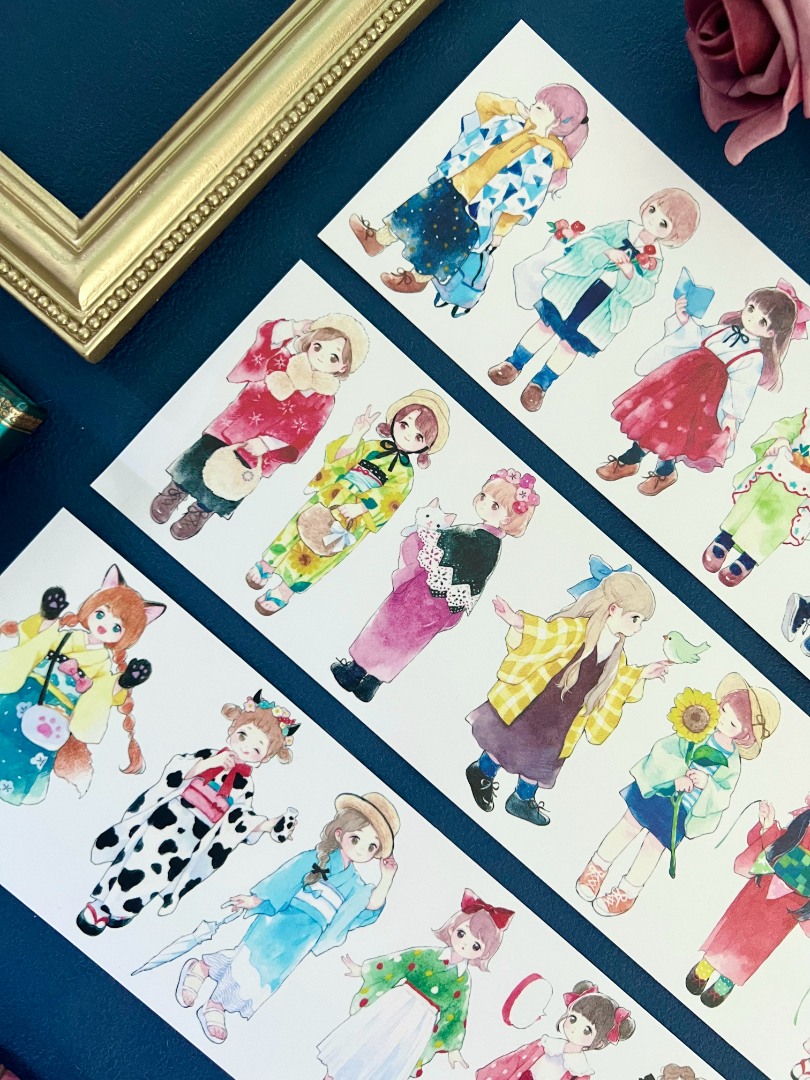 Tian Xiaobao Washi Tape Sample - Those Girls 2