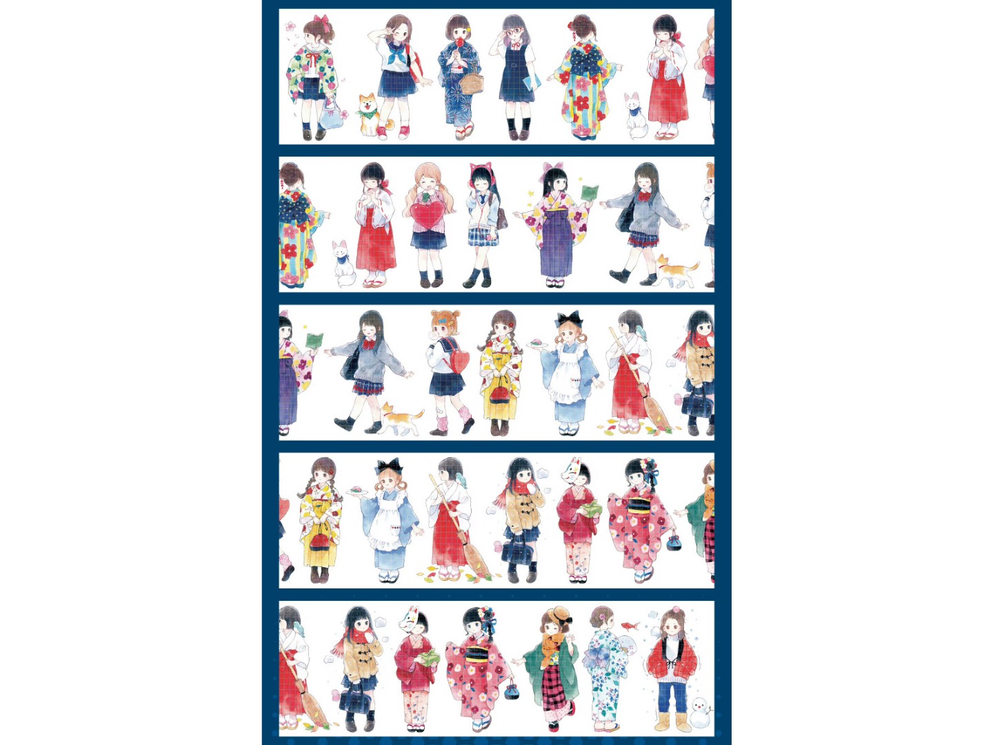Tian Xiaobao Washi Tape Sample - Those Girls 1