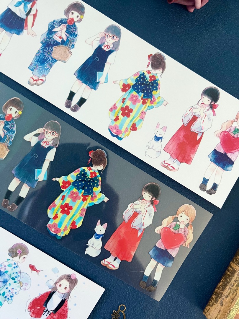 Tian Xiaobao Washi Tape Sample - Those Girls 1