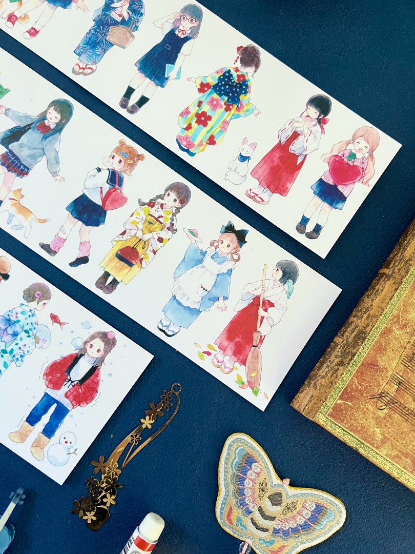 Tian Xiaobao Washi Tape Sample - Those Girls 1