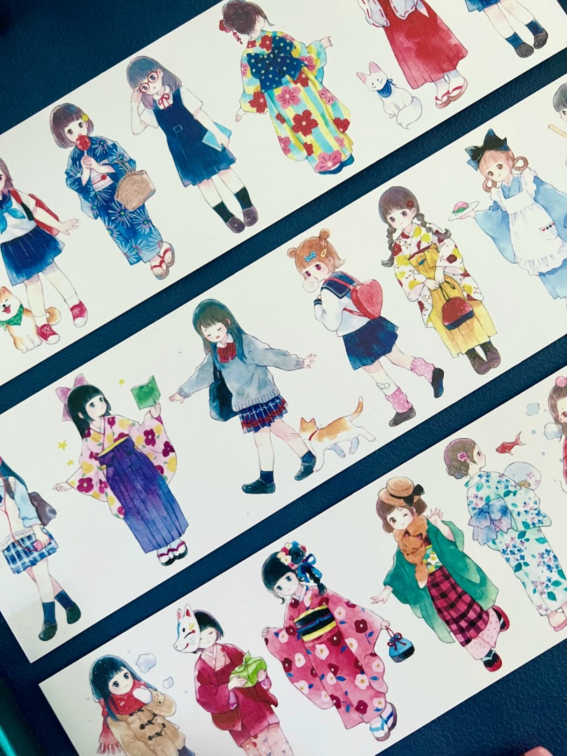 Tian Xiaobao Washi Tape Sample - Those Girls 1