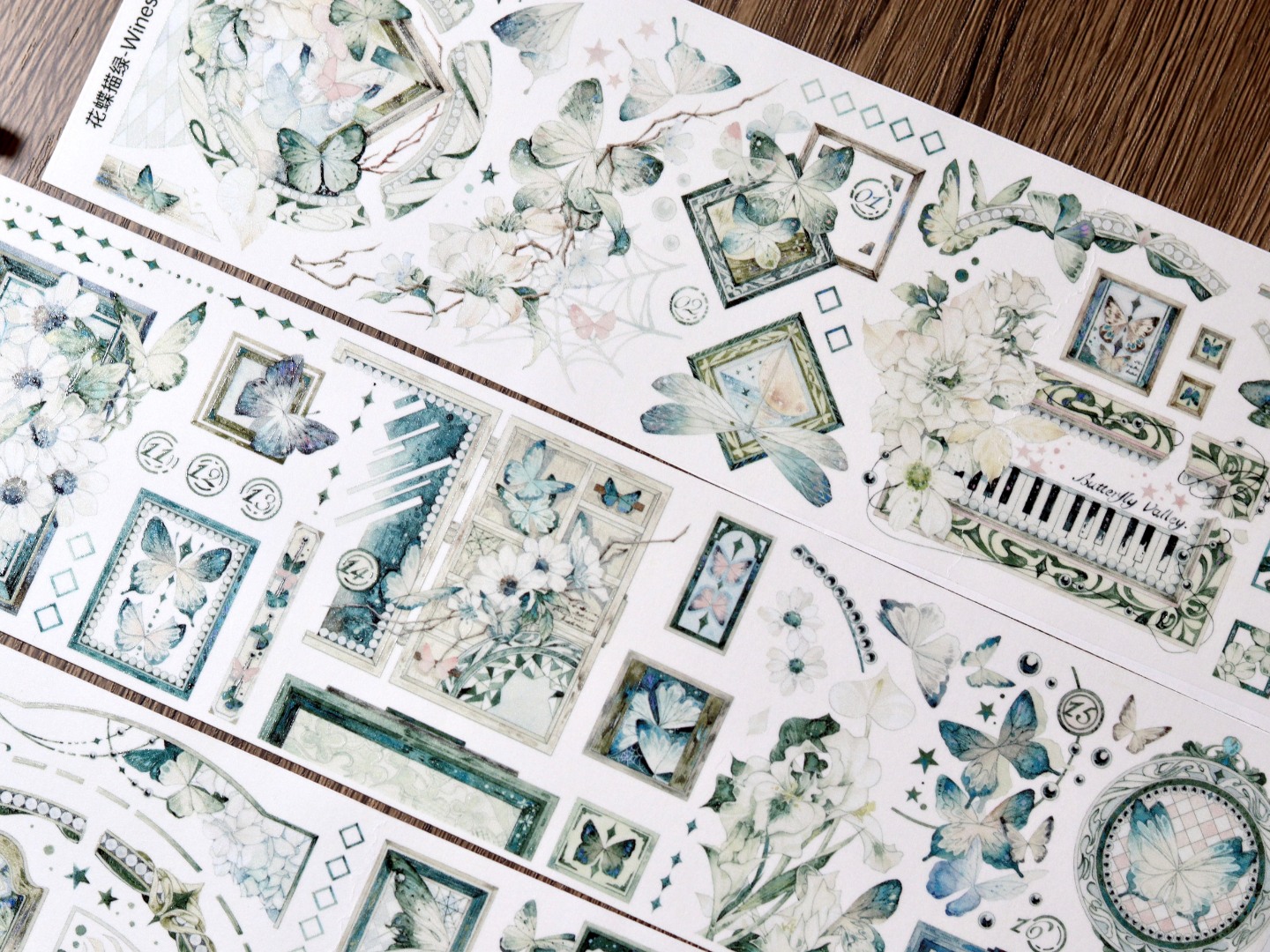 Wines Washi Tape Sample - Painted Green