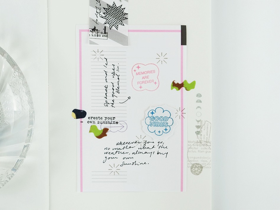 Kurukynki Wooden Rubber Stamps - Memories And Vibe