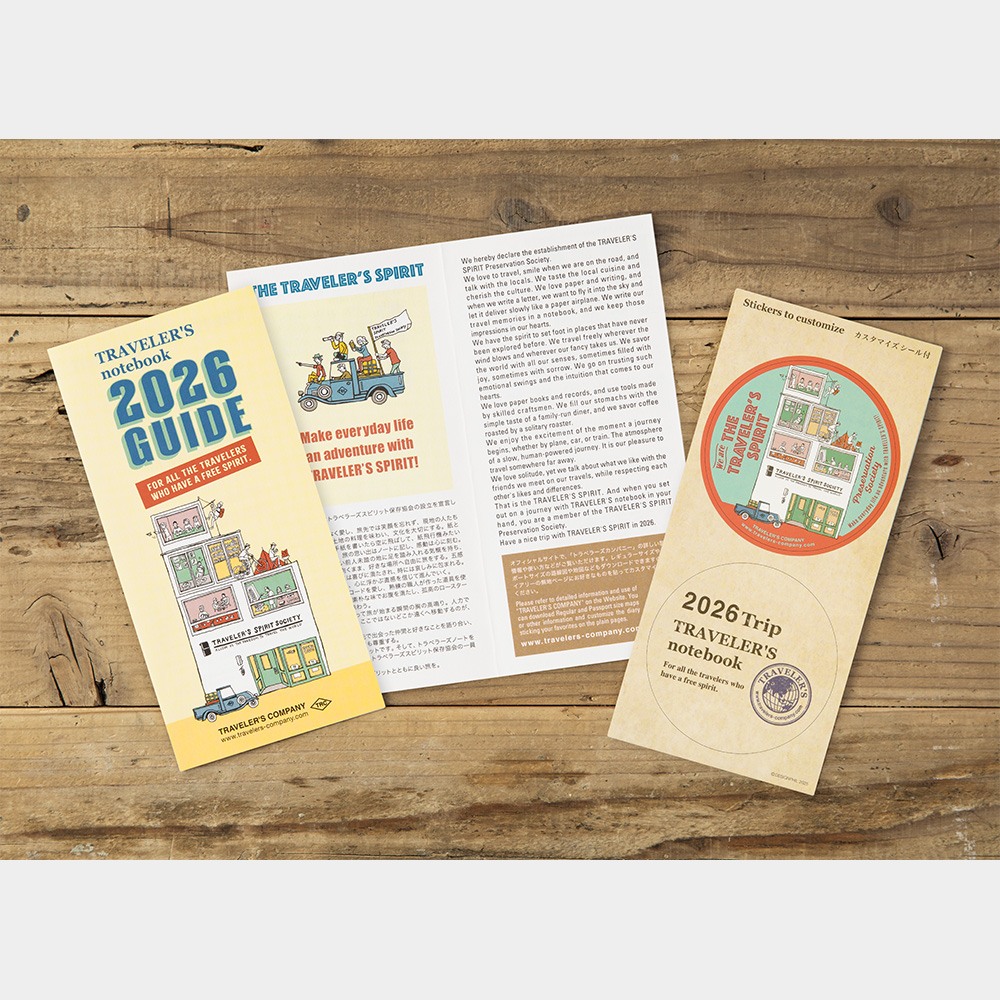 2026 Weekly + Memo Diary - Traveler's Notebook Refill Set (Regular Size)