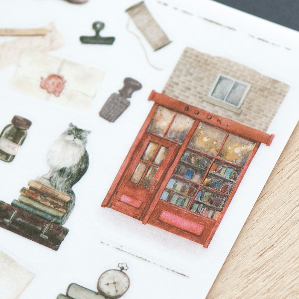 MU Print-On Transfer Stickers 260 - Bookshop & Letters