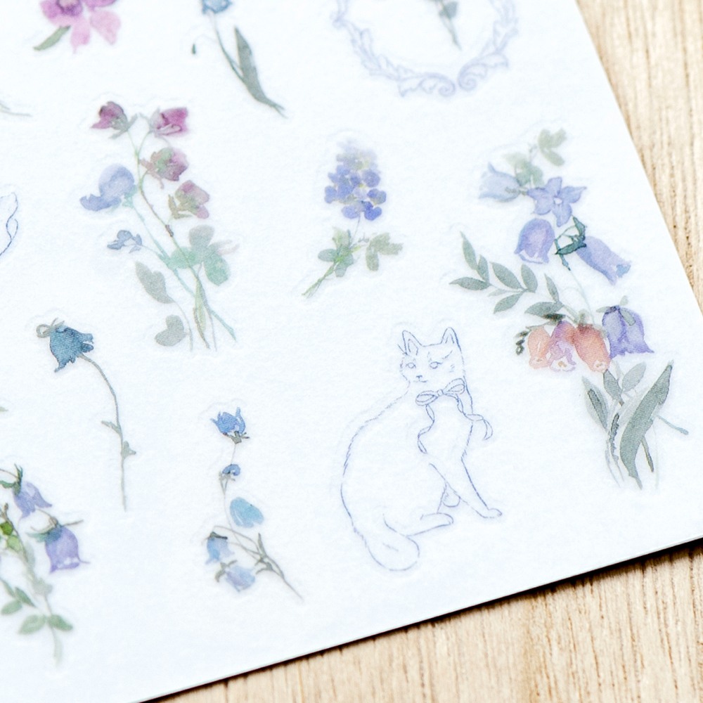 MU Print-On Transfer Stickers 261 - Floral Frames & Poetry