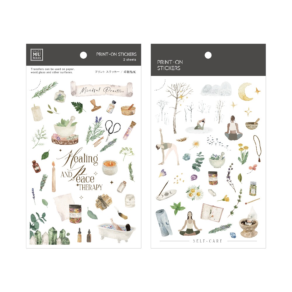 MU Print-On Transfer Stickers 262 - Self-Care & Healing