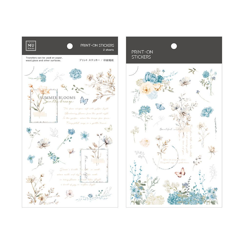 MU Print-On Transfer Stickers 268 - Summer Blooms