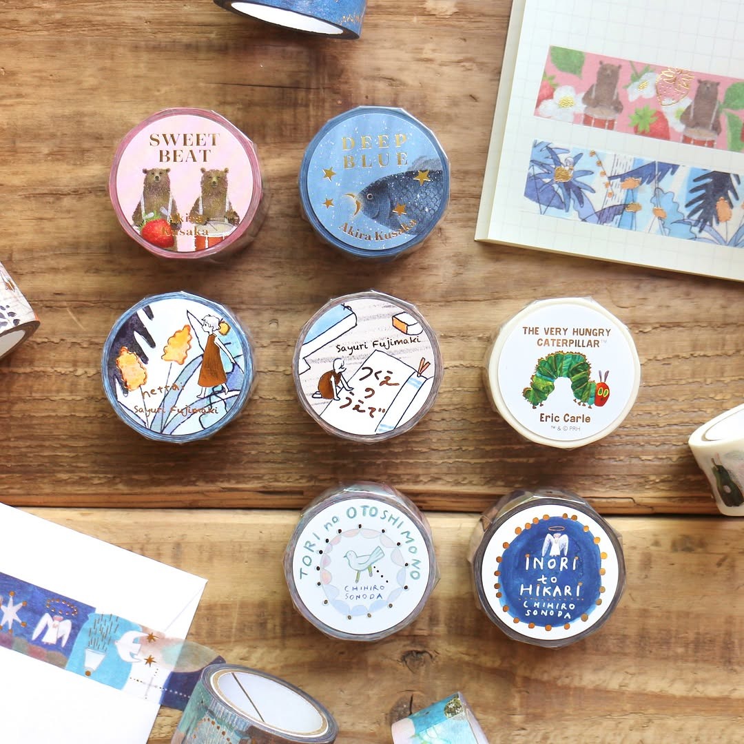 Cozyca x CHIHIRO SONODA Foil-Stamped Masking Tape - TORI no OTOSHIMONO