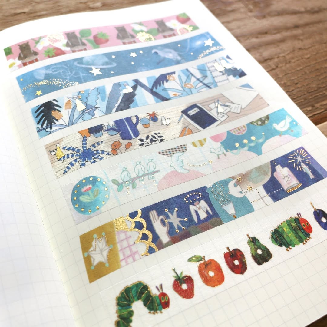 Cozyca x CHIHIRO SONODA Foil-Stamped Masking Tape - TORI no OTOSHIMONO