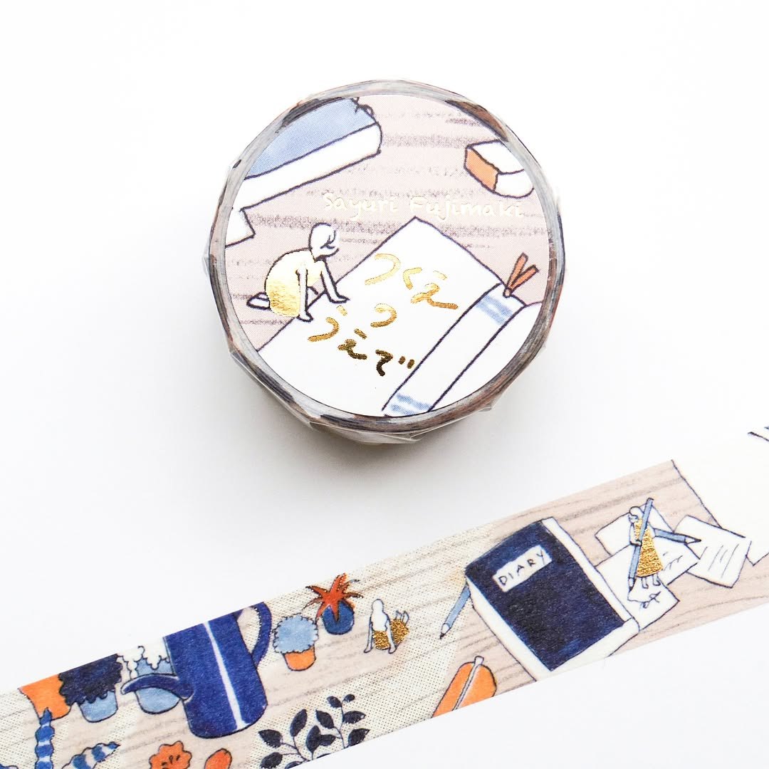 Cozyca x Fujimaki Saori Foil-Stamped Masking Tape - Stationery Desk