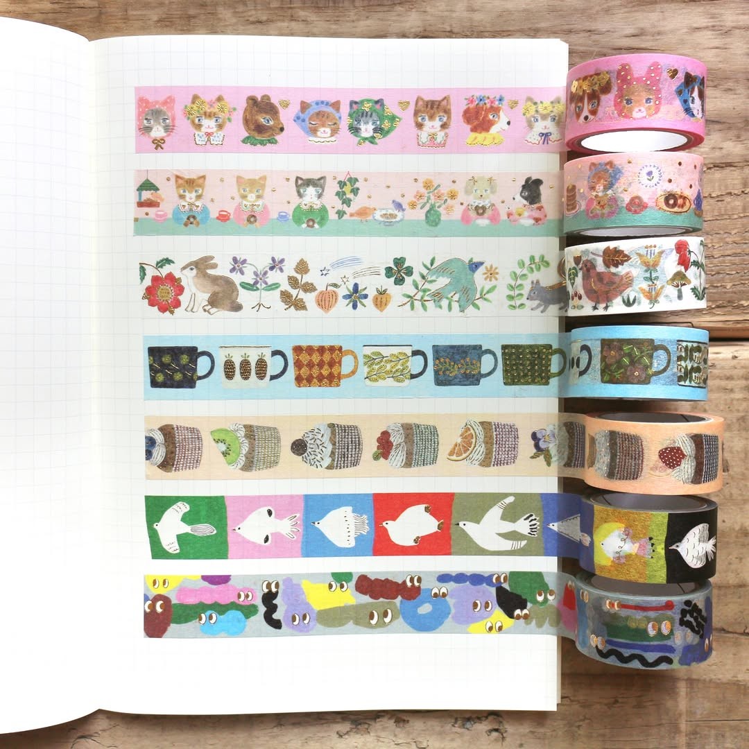 Cozyca x Aiko Fukawa Foil-Stamped Masking Tape - Snack Time