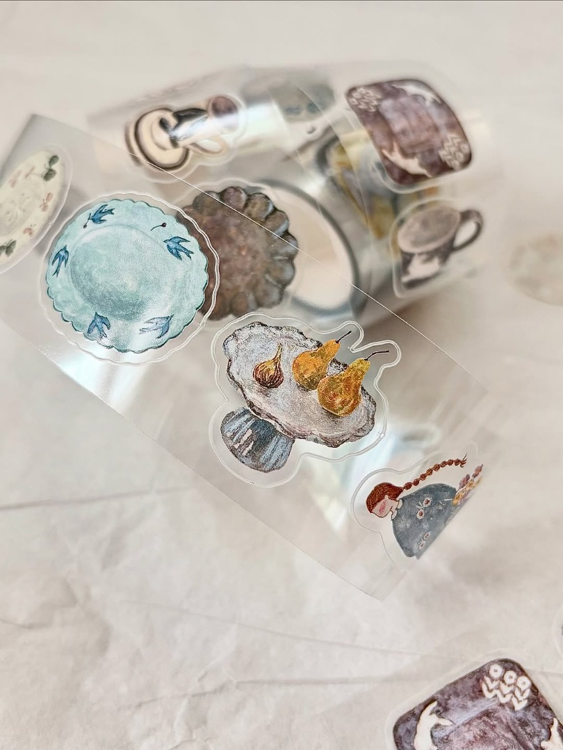 Pion Mini Girl Glossy PET Tape Kiss-Cut - Pottery