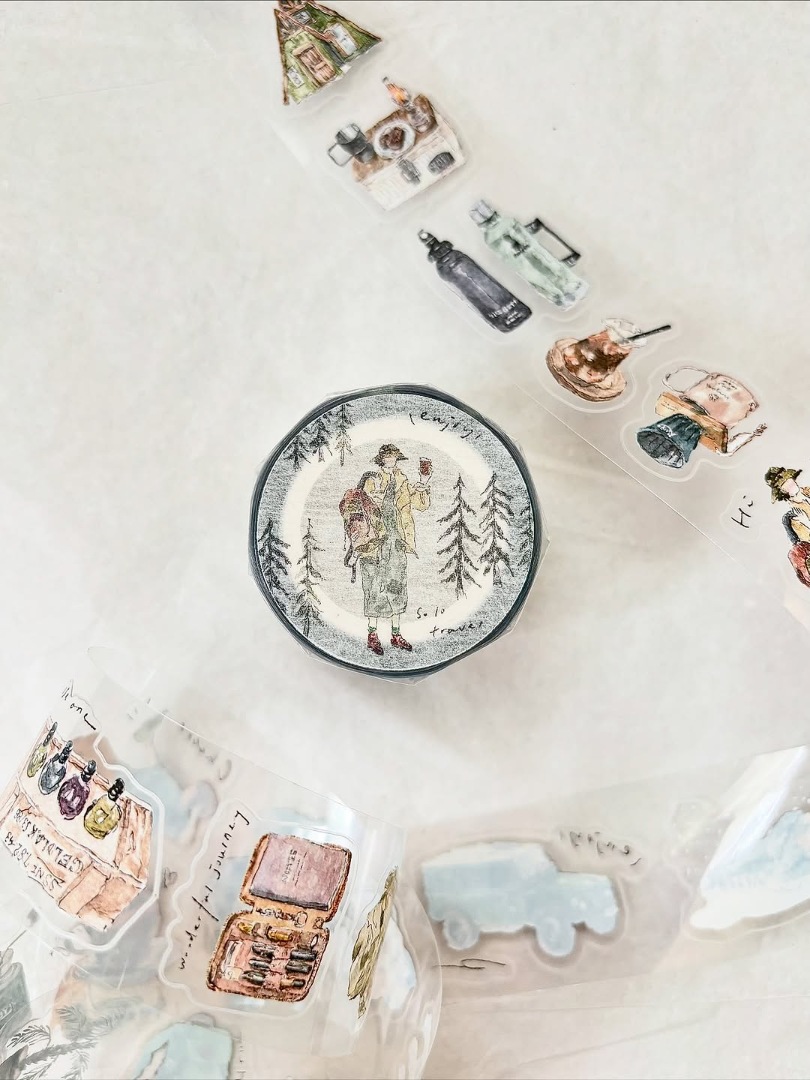 Pion Glossy PET Tape Kiss-Cut - Solo Travel