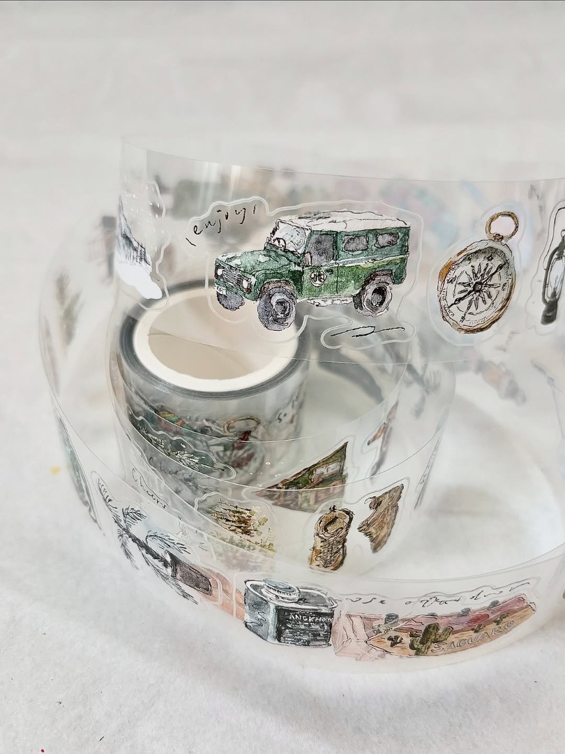 Pion Glossy PET Tape Kiss-Cut - Solo Travel