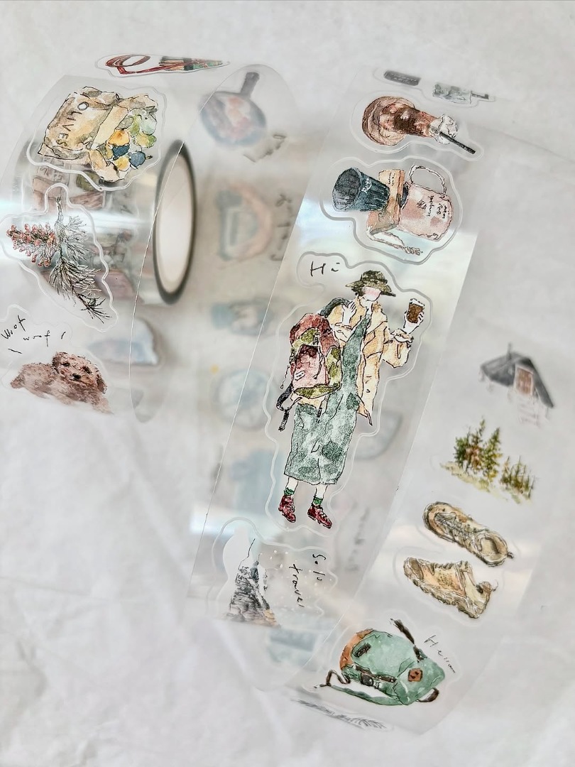 Pion Glossy PET Tape Kiss-Cut - Solo Travel