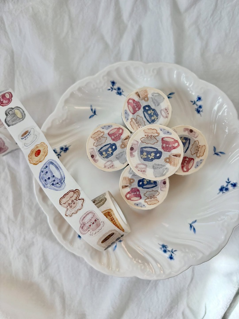 Pion Washi Tape Kiss-Cut - Afternoon Tea