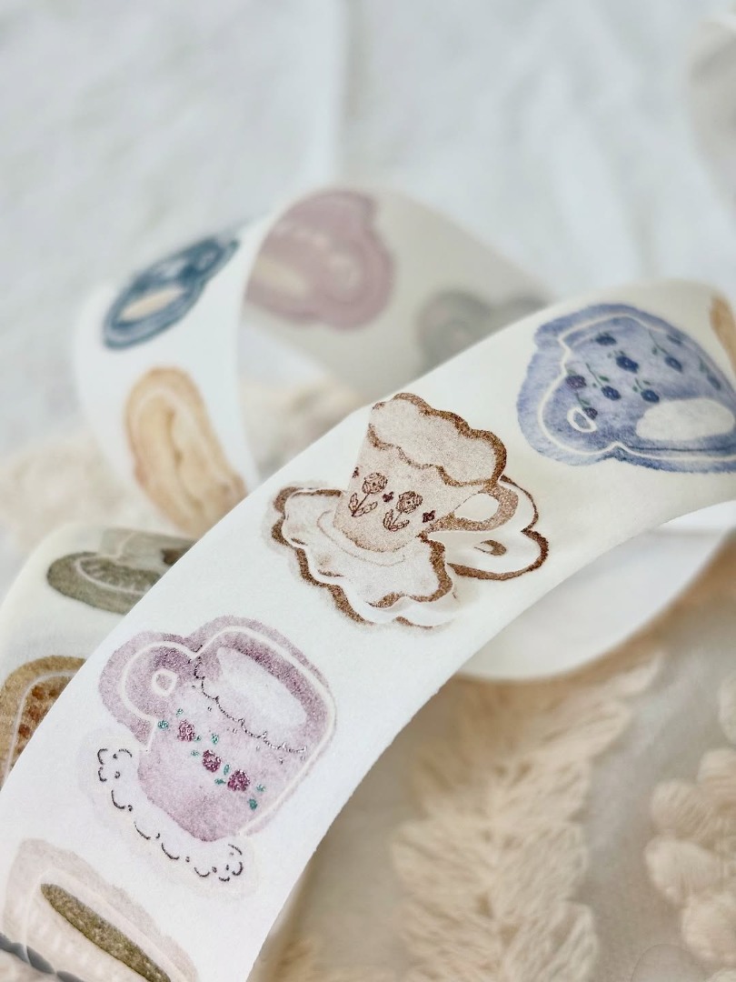 Pion Washi Tape Kiss-Cut - Afternoon Tea
