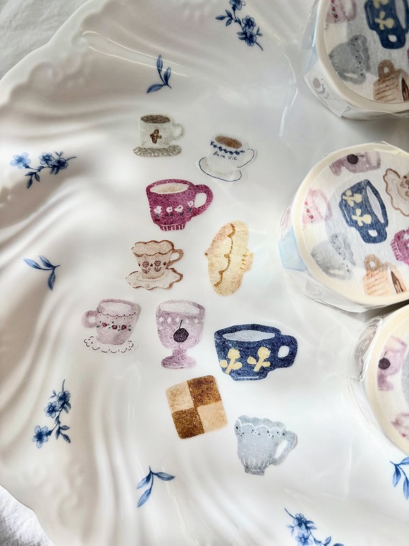 Pion Washi Tape Kiss-Cut - Afternoon Tea