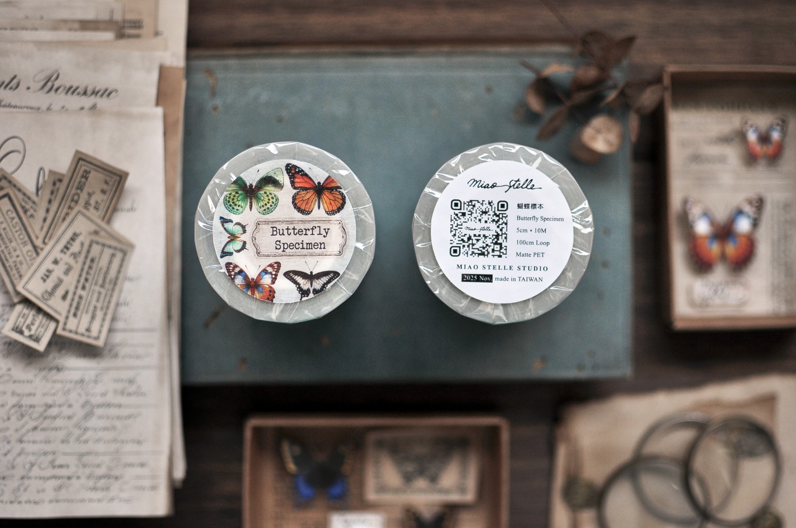Miaostelle Matte PET Tape - Butterfly Specimen