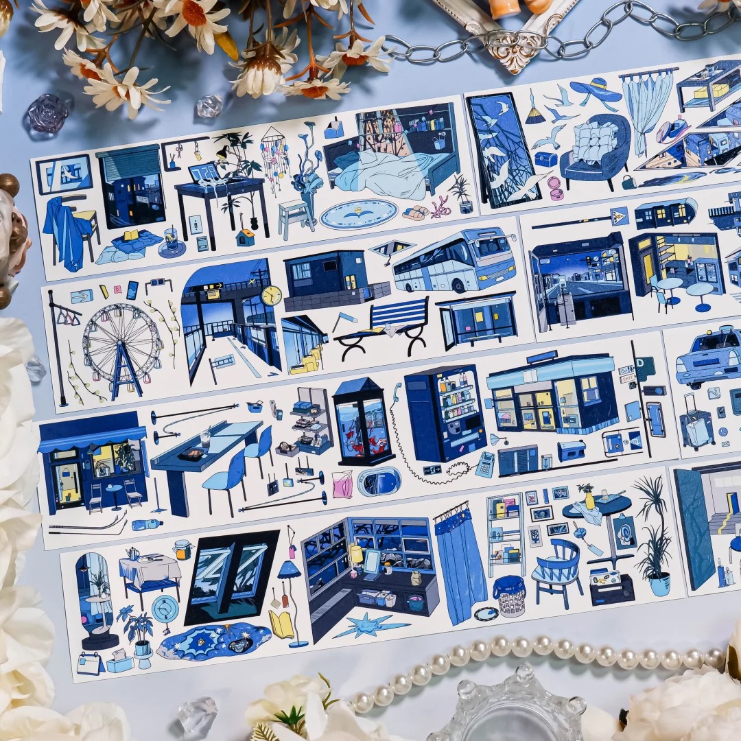 Innocent Boyfriend Washi Tape Sample - Twilight Approaches