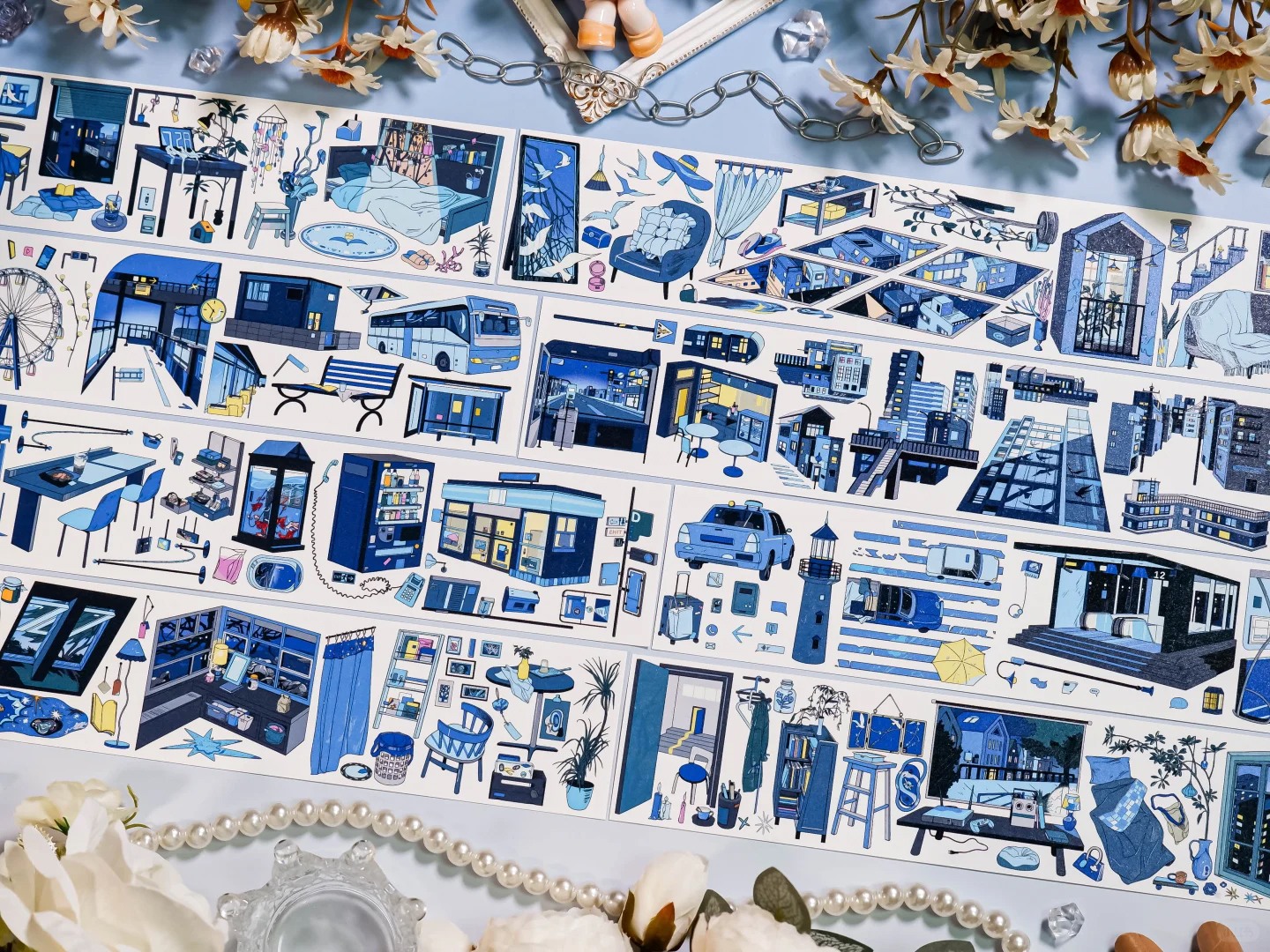 Innocent Boyfriend Washi Tape Sample - Twilight Approaches