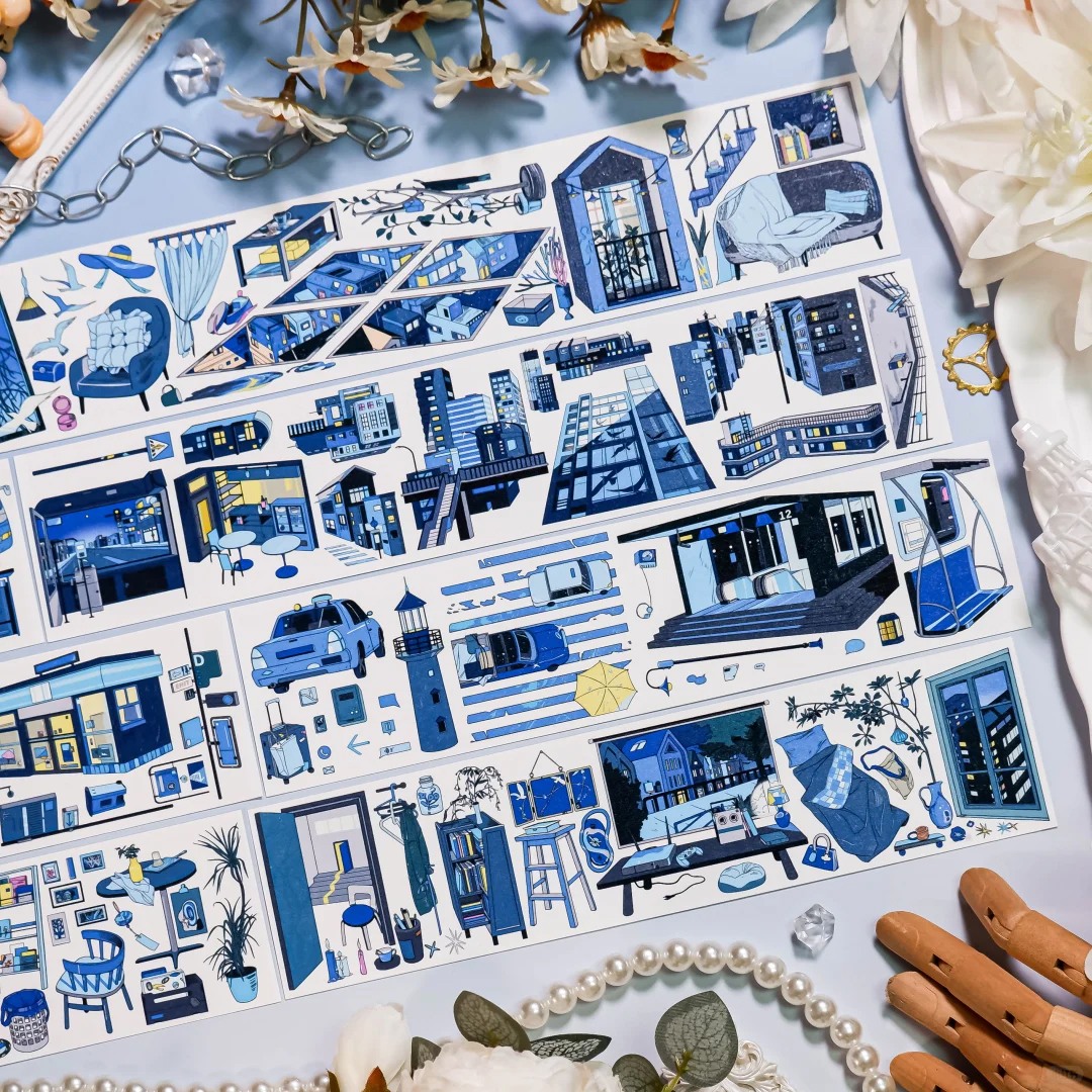 Innocent Boyfriend Washi Tape Sample - Twilight Approaches