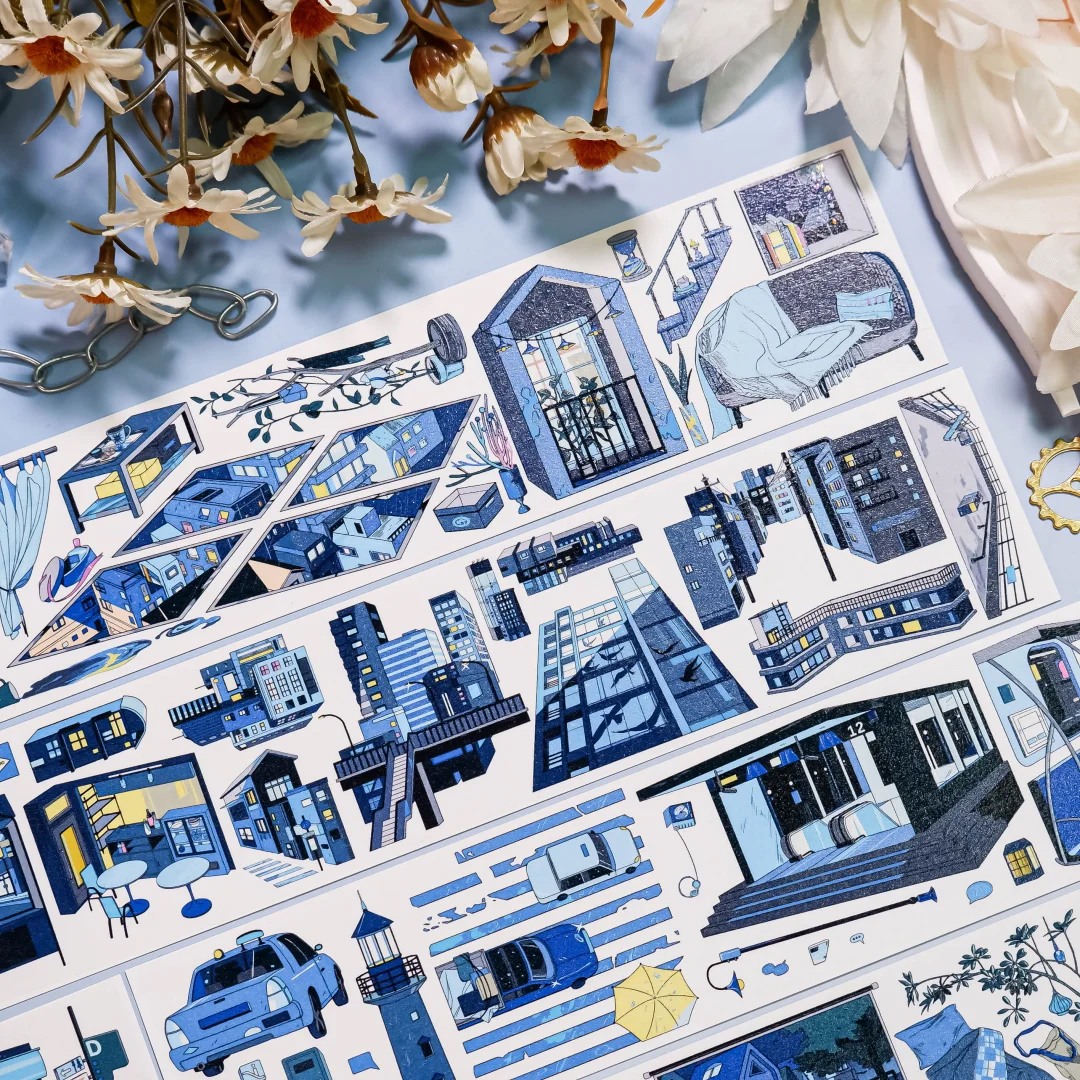 Innocent Boyfriend Washi Tape Sample - Twilight Approaches